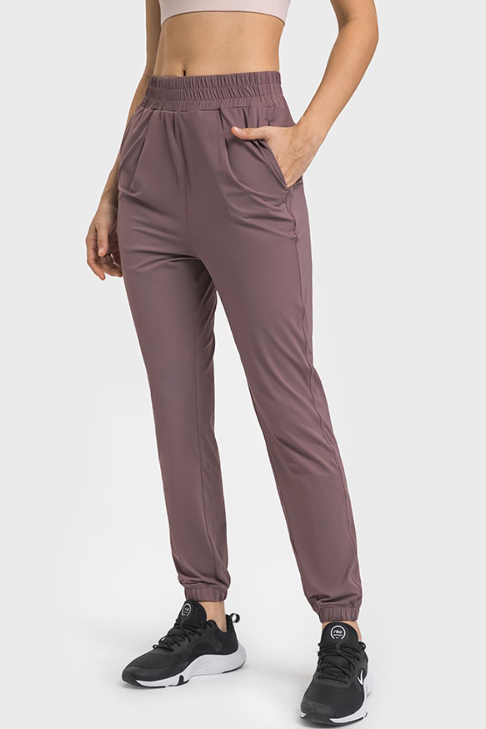 Elastic Waist Yoga Joggers with Pockets – Maison Yoga