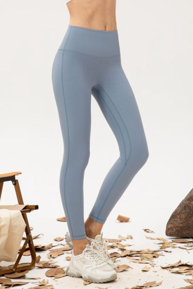 Seamless Fleece Inside Wide Waistband Leggings - Maison Yoga