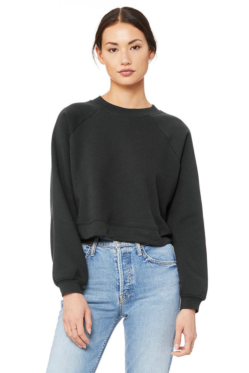 The Cropped Raglan Crew in (Made New) - Maison Yoga