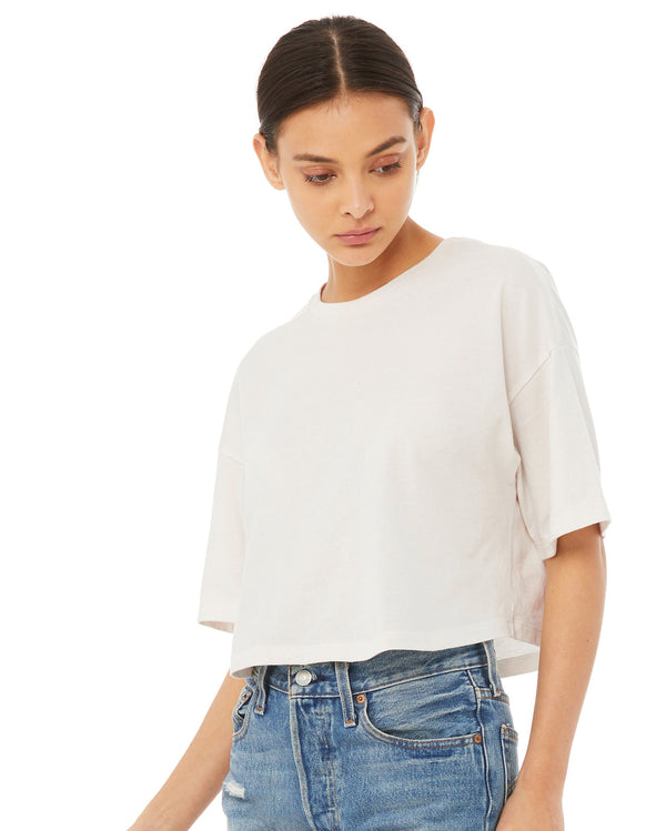 The Oversized Cropped Tee in (Choose Empathy) - Maison Yoga